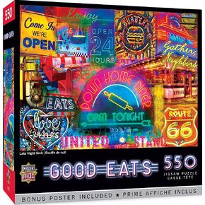 Masterpieces 550 Piece Jigsaw Puzzle for Adults and Family - Late Night Grub - 18"x24"