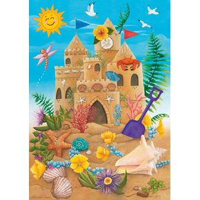Ravensburger Sunshine Sandcastle - 35 قطعة Jigsaw Puzzle for Kids | المرح تحت عنوان الصيف | يشجع الإبداع وحل المشكلات | تصميم الصديق للبيئة