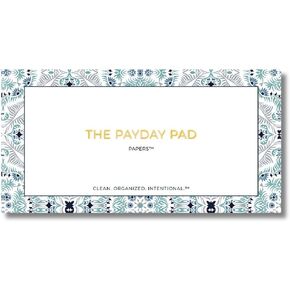 Payday Pad ™ Tracker-55 بطاقة تمزيق لتخطيط الراتب-أداة ميزانية محمولة أنيقة للنساء-وسادة بحجم 7 × 3.5 بوصة مع رقائق ذهبية-منظم تمويل بسيط وأنيق