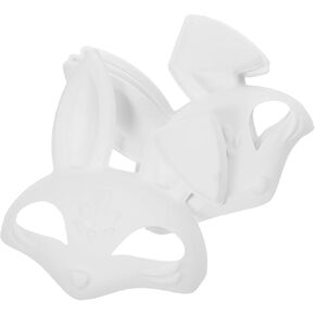Zerodeko 4PCS قناع الأرنب الأبيض قناع الأرنب الأرنب الأرنب Bunny نصف قناع لحفل عيد ميلاد عيد الفصح هالوين ملحق