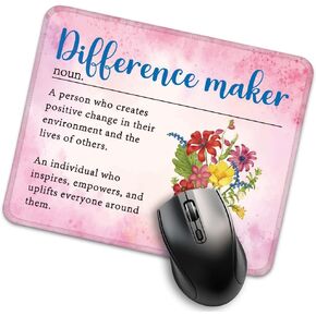 Difference Maker Definition Funny Mouse Pad for Desk, Mouse Pad Gifts for Female Coworker Teacher Mentor Friends, Teacher Appreciation Gifts, Lady Boss Gifts for Women
