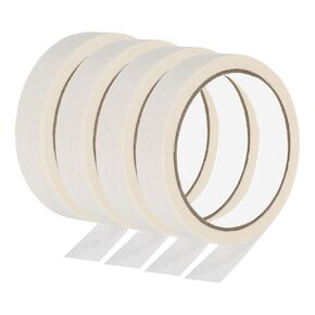 PATIKIL Masking Tape 1 Inch Wide, 4 Roll 22 Yard Painters Tape Bulk No Residue Craft Tape for Wall Painting Labeling Car Painting Home DIY Flower Crafts Decoration, Beige