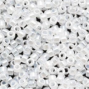 Miyuki Delica Seed Beads 11/0 Crystal White Ceylon DB231 7.2 Grams