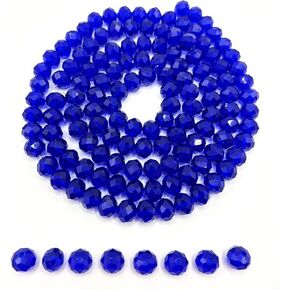 510 Pcs Glass Beads for Jewelry Making, 6mm Faceted Crystal Beads for Crafts Making, Purple Rondelle Glass Beads for Bracelets Wind Chimes Suncatchers