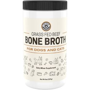 Bone Broth for Dogs and Cats with Beef Liver – Human Grade Grass Fed Beef Bone Broth Powder for Dogs – Dog Food Toppers for Picky Eaters - Supports Joints & Gut Health – Freeze Dried Liver - 8oz