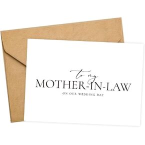 Set of 2 Wedding Day Card for Parents, Parents Of The Bride/Groom Gifts, To My Father On Our Wedding Day, To My Mother On Our Wedding Day.（Father/Mother A）