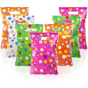 Pasimy 100 PCS Polka Dots أكياس الهدايا البلاستيك ألوان مائية صغيرة.