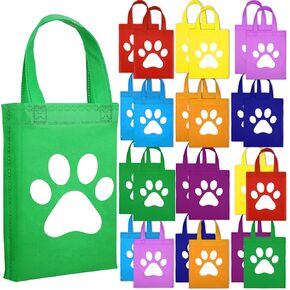 Sumind 24 PCS PAW PRINT FACS علاج مع مقبض هدية غير منسوجة GOODIE GOODIE GOID GOF