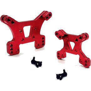 AMORIL 1:14 Scale RC Truck Front/Rear Shock Tower (Including Allen Screws Needed for Assembly) - Aluminum Alloy - Red