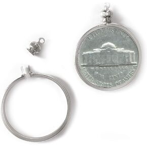 5 cent/USA Nickel Coin Holder Silvertone, B32200-1