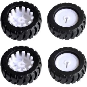 4 حزمة Mini Micro N20 Gear Motor Wheels استبدال 3 مم عمود D-Hole Rubber Tyre Wheel للسرعة البطيئة مركبة N20 Motor DIY RC CAR TRACK MINI CONSTRICT