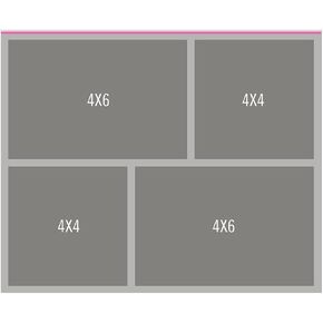 قصص بسيطة قالب صفحة بسيطة-(1) 2-4 "x6" و 2-4 "x4" ، متعدد الألوان