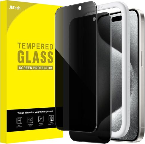 JETech Privacy Screen Protector for iPhone 11 and iPhone XR 6.1-Inch, Anti Spy Tempered Glass Film, 2-Pack in Saudi Arabia