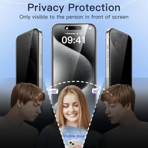 JETech Privacy Screen Protector for iPhone 11 and iPhone XR 6.1-Inch, Anti Spy Tempered Glass Film, 2-Pack in Saudi Arabia
