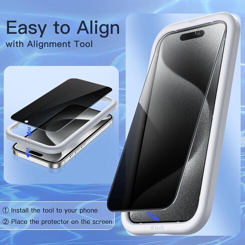 JETech Privacy Screen Protector for iPhone 11 and iPhone XR 6.1-Inch, Anti Spy Tempered Glass Film, 2-Pack in Saudi Arabia