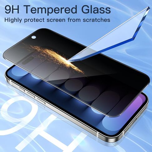 JETech Privacy Screen Protector for iPhone 11 and iPhone XR 6.1-Inch, Anti Spy Tempered Glass Film, 2-Pack in Saudi Arabia