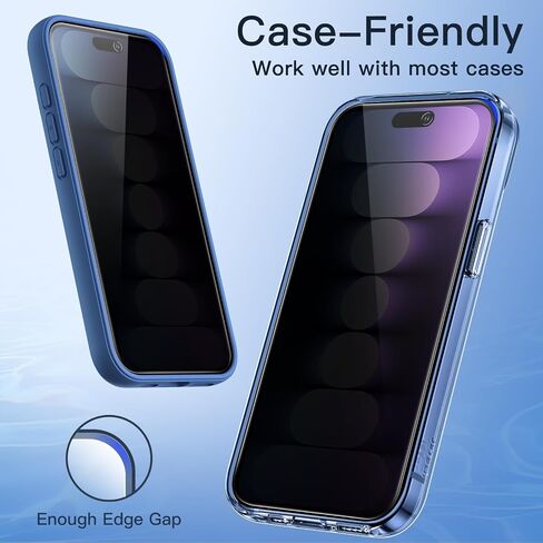 JETech Privacy Screen Protector for iPhone 11 and iPhone XR 6.1-Inch, Anti Spy Tempered Glass Film, 2-Pack in Saudi Arabia