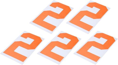 MECCANIXITY 5 Pcs Iron on Numbers, 8 Inch T Shirt Heat Transfer 6 Number Patches Iron on Numbers for Jersey Clothing Team Uniform Sports T Shirt Football Basketball Baseball (Orange) in Saudi Arabia