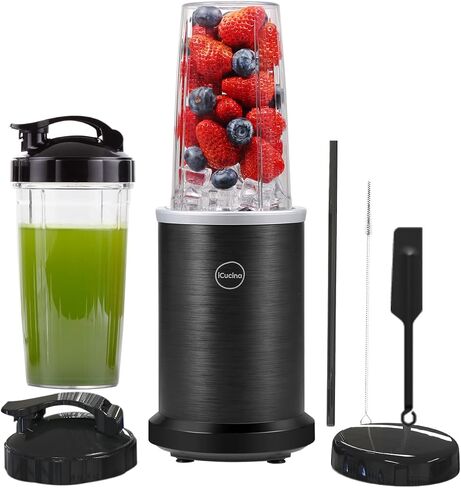 iCucina 1500w Blender for Kitchen with Pre-set Blending Programs, 64oz Heavy Duty Profession-grade Blender for Smoothies, Soups, Dips, Nut Butters, BPA-Free Tritan Jar in Saudi Arabia
