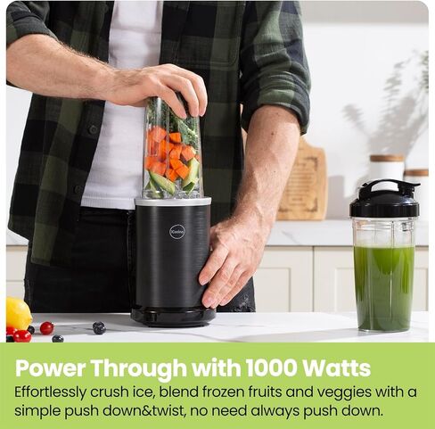 iCucina 1500w Blender for Kitchen with Pre-set Blending Programs, 64oz Heavy Duty Profession-grade Blender for Smoothies, Soups, Dips, Nut Butters, BPA-Free Tritan Jar in Saudi Arabia