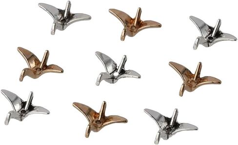 40pcs alloy paper crane spacer حبات ، رافعات ورق اوريغامي ثلاثية الأبعاد الشكل 21 × 16 مم حبات حيوانات معدنية لصنع المجوهرات DIY in Saudi Arabia