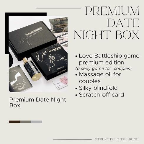 OpenMity Premium Date Night Box for Couples - Anniversary Box with Valentines Day Card Games for Adults (Premium Battleship Date Night Box) in Kuwait