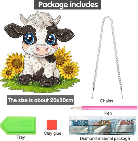 Bimkole Diamond Art Hanging Kit for Adult Horse, 5D Special Shaped Diamond Art Kits,DIY Animal Crystal Art Hanging Sign 7.8 × 7.8 Inch, Acrylic Crystal Hanging Home Wall Decor Gift in Saudi Arabia