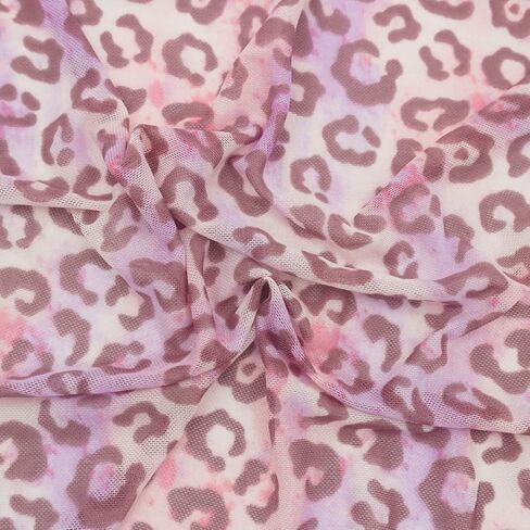 Texco Inc Tie Dye Ombre/Floral Pattern Poly Power Mesh Fabric/4-Way Stretch Knit Prints Athletic Wear Apparel, DIY Fabric, Navy Green 3 Yards in Saudi Arabia