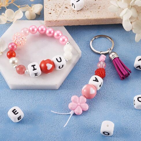 50pcs أحرف سليكون رسائل أحرف حرة مكعب سليكون خطاب حبة/e/i/o/u الحرف مربع حبة 12 مم حبة أبجدية للسيليكون للسيلي in Kuwait
