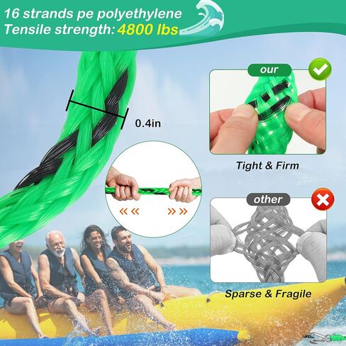 Self Centering Tow Harness for Watersports with Foat Ball, Heavy Duty Boat Tow Harness with 2 Permanent Antirust Stainless Steel Rider in Saudi Arabia