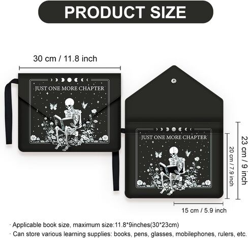 1 PC Book Book Sleeve Cover لمحبي الكتب والقمر والنجمة المطبوعة واقي الكتب القابلة للغسل أكمام كتاب الأكمام مع الجيب الأمامي وزر المفاجئة للورق ، 11.81x9.06 بوصة in Kuwait