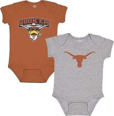 NCAA Bodysuit 2 Pack Short Sleeve-100% Cotton-Infant Sizes 0-3M 6M 12M 18M in Kuwait