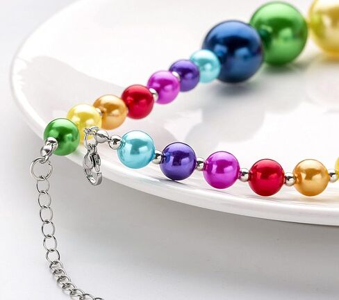 Dress Up Jewelry for Little Girls Kids Necklaces Fashion Girls Chunky Beads Bubblegum Necklace and Bracelet Set Green Gold Diamond Bead Set fit Age 3 Years and Up in Saudi Arabia