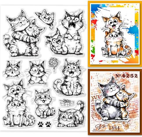 GLOBLELAND Dog Background Clear Stamps for Card Making Decorative Cartoon Dog Schnauzer Dog Bowl Transparent Silicone Stamps for DIY Scrapbooking Supplies Embossing Paper Card Album Decoration Craft in Kuwait
