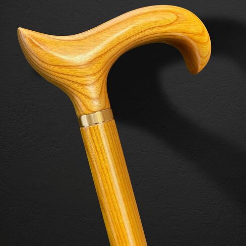 Wooden Walking Cane for Men and Women, Handmade, Support up to 500 lbs Canes for Seniors,Ergonomic, Natural Solid Wood High-end Derby Cane Suitable for Gift Giving in Kuwait