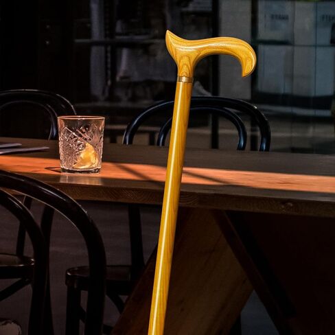 Wooden Walking Cane for Men and Women, Handmade, Support up to 500 lbs Canes for Seniors,Ergonomic, Natural Solid Wood High-end Derby Cane Suitable for Gift Giving in Kuwait