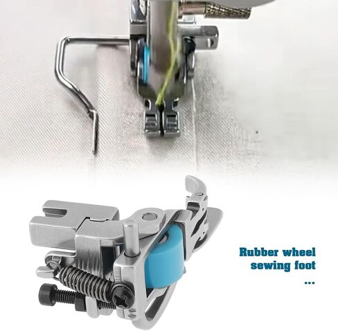 Create idea 1pc 5-in-1 Multifunctional Roller Foot #T5 Zipper Presser Foot with Left Right Edge Guide Compatible with Singer Compatible with Juki Compatible with Brother Blue in Saudi Arabia