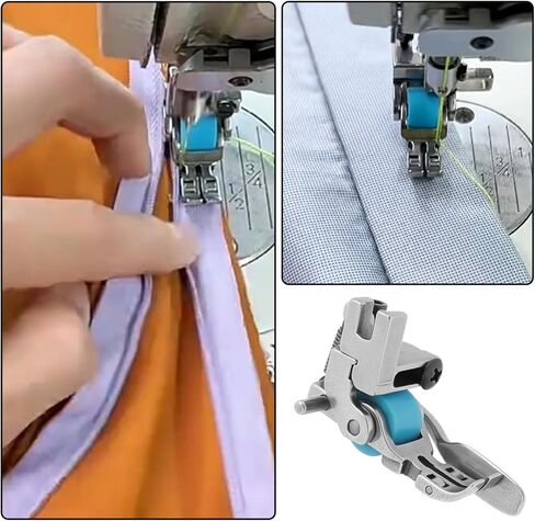 Create idea 1pc 5-in-1 Multifunctional Roller Foot #T5 Zipper Presser Foot with Left Right Edge Guide Compatible with Singer Compatible with Juki Compatible with Brother Blue in Saudi Arabia