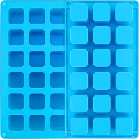 Sidosir 2Pcs 2inch Square Cube Silicone Mold for Mousse Cake, French Dessert Molds for Chocolate Brownie Bites, Brownie, Ice cream, Truffle, Jelly in Saudi Arabia