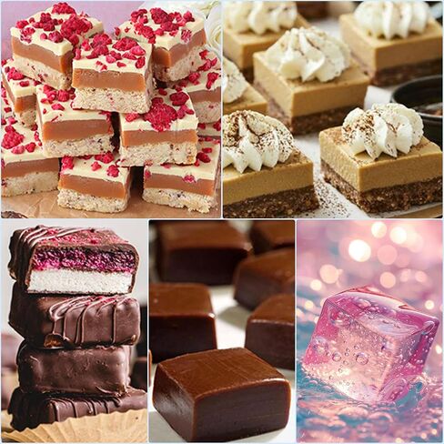 Sidosir 2Pcs 2inch Square Cube Silicone Mold for Mousse Cake, French Dessert Molds for Chocolate Brownie Bites, Brownie, Ice cream, Truffle, Jelly in Saudi Arabia
