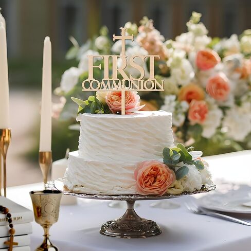 Mi Bautizo Cake Topper Spanish Baptism Cake Topper in Wood (Design 001) in Kuwait