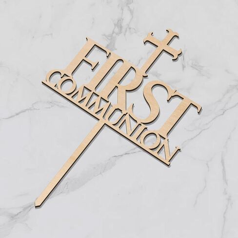 Mi Bautizo Cake Topper Spanish Baptism Cake Topper in Wood (Design 001) in Kuwait