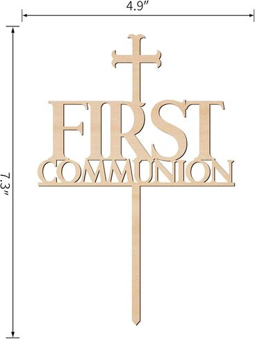 Mi Bautizo Cake Topper Spanish Baptism Cake Topper in Wood (Design 001) in Kuwait