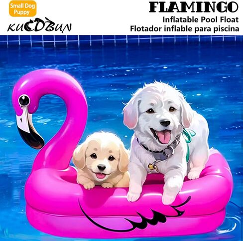 Dog Pool Float, Funny 6-in-1 Inflatable Dog Floats for Pool, Dog Raft for Small Dog, Puppy and Doggies, Pink Flamingo in Kuwait
