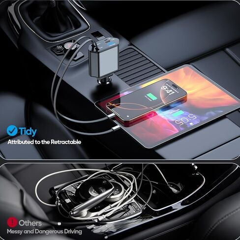 iPhone 15 Car Charger,2Pack Dual Port USB C Fast Car Charger[Apple Certified] Type C Rapid Car Charging with 2Pack USB C to C Nylon Braid Cable Apple Car Charger for iPhone 15/15 Plus/15 Pro Max/iPad in Kuwait