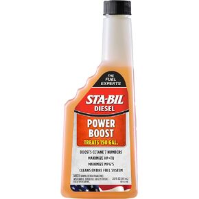 STA-BIL Diesel Power Boost - From The Fuel Experts - Boosts Cetane Up To 7 Numbers - Cleans The Entire Fuel System - Treats 150 Gallons, 20 fl. oz. (15224)