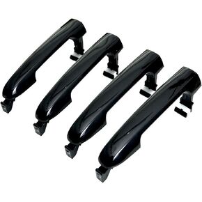 Door Handle Compatible for Hyundai Sonata 2005 2006 2007 2008 2009 2010 82651-3K000 826513K000 Outside Exterior Black Front Driver Passenger Side Rear Left Right 4Pcs