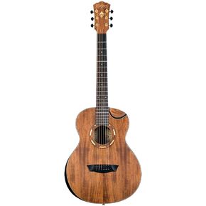 Washburn Comfort G-Mini 55 Koa Travel Size Acoustic Guitar, Natural