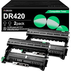 Ankink Compatible Drum Unit (Not Toner) Replacement for Brother DR420 DR 420 for HL-2240 HL-2240D HL-2270DW HL-2280DW MFC-7360N MFC-7460DN MFC-7860DW Fax-2840 2940 DCP-7060D DCP-7065DN Printer 2PKS