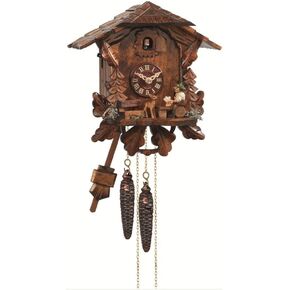 Engstler Cuckoo Clock Black Forest House with Moving Beer Drinker EN 434